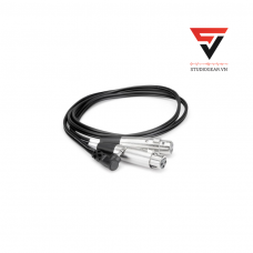 HOSA MIC CABLE DUAL XLR3F TO RIGHT-ANGLE 3.5MM TRS